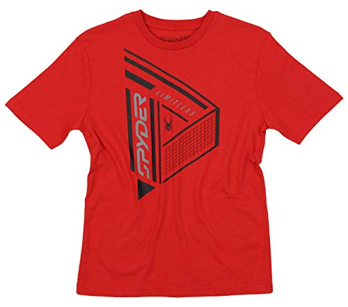 Spyder Youth Boys (8-20) Athletic Short Sleeve Graphic Cotton T-Shirt
