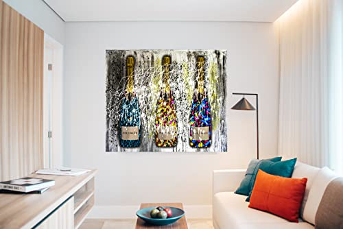 Tableau Magic Canvas Art Champagne impression alu Dibond deco murale 80x60 - 3