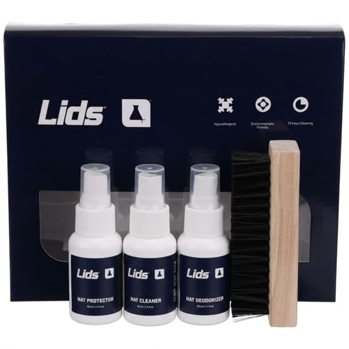 Lids Complete Hat Care Kit – Easy to Use Cleaner + Deodorizer + Protector + Premium Brush | Cleans Dirt & Stains with Environmentally Conscious, Biodegradable Cleaning Technology 1.7 fl oz