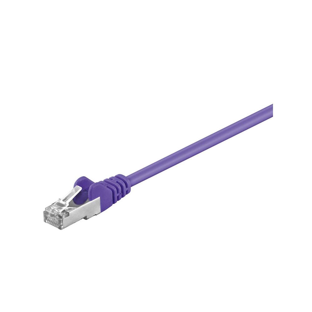 Goobay 93525 CAT 5e Patch Cable, F/UTP, Violet, 1m Length