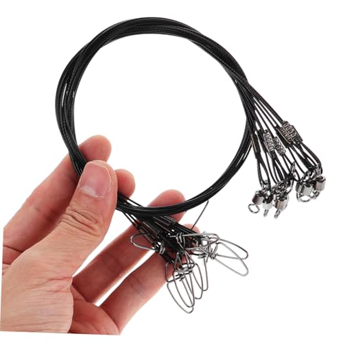 Yardwe 10Pcs Fishing Leaders con Acero de Alta Resistencia miniatura 7
