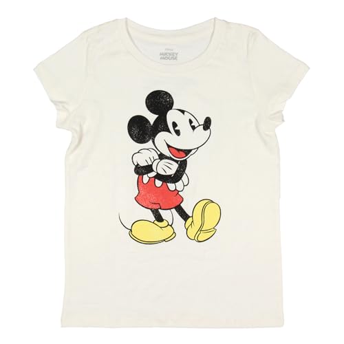 Mickey Mouse Shirt Girls Cute Mickey Pose Kids Graphic Print Short Sleeve T-Shirt2
