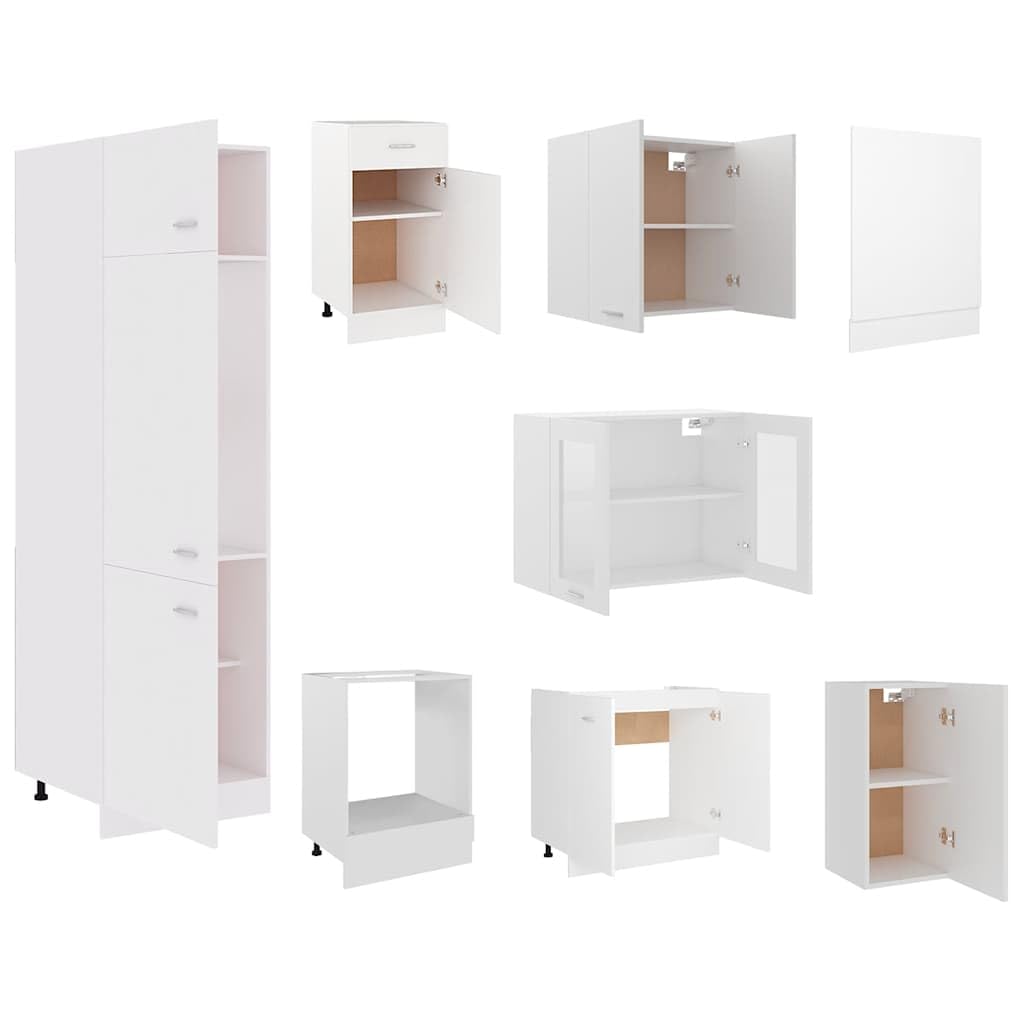 vidaXL Conjunto de armarios de Cocina de 8 Piezas Lyon de Madera de