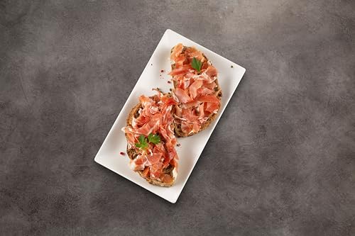 Pack Mini-Serrano-Schinken, Ganzes stück + Ständer + Messer. 1kg approx. Mindestens 9 Monate gereift.