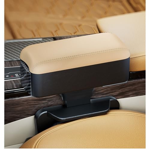 隙間アームレスト に適合する トヨタ アルファード ヴェルファイア 40系 30系 20系 10系 車用アームレスト ドリンクホルダー&急速充電付き 高さ調節可能 車内収納ボックス 運転疲労軽減 3分簡単取り付け 大容量 小物入れ 隙間収納(ベージュ,1個