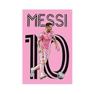 Messi Poster Soccer Star Player Canvas Poster Wall Art Decor Print Picture Paintings for Living Room Bedroom Decoration Unframe:12x18inch(30x45cm)