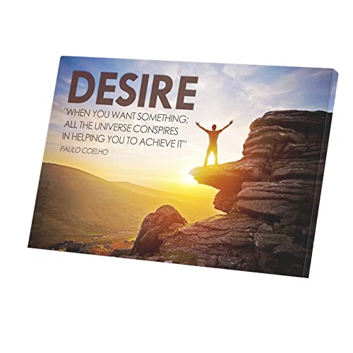 Toile imprimée luxe motivation design mural Le Désir 45x30cm