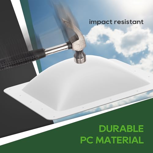 Image of RVGUARD RV Skylight Replacement, 18 inch x 18 inch Outer Dimension Skylight Fits All Standard 14 inch x 14 inch Openings, RV Skylight for Camper Trailer Fifth Wheel Truck, UV Resistant, Impact Resistant, White