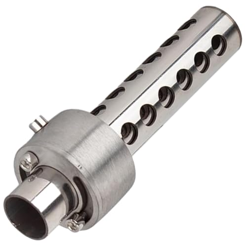 Riloer Silenciador de escape para motocicleta de 51 mm, universal de acero inoxidable, reductor de ruido extraíble para silenciadores de escape de motocicleta (1 tornillo de montaje lateral)