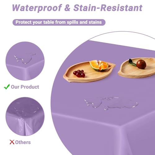 Image of QZYL 4 PCS Plastic Table Cloth Disposable, 54x108 Inches Leakproof Rectangle Tablecloth, Heavy-Duty for Restaurant Party Decorations, Outdoor Picnic Tablecloth Congratulations Decorations