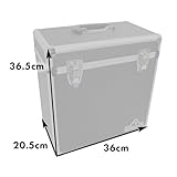 Gorilla LP50 12" Vinyl Record Storage Box Case (All Black) with Free Cleaning Cloth - Image 8