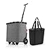 Set aus reisenthel carrycruiser, reisenthel thermoshopper, Einkaufstrolley mit Kühltasche, Twist Silver + Black (70527003)