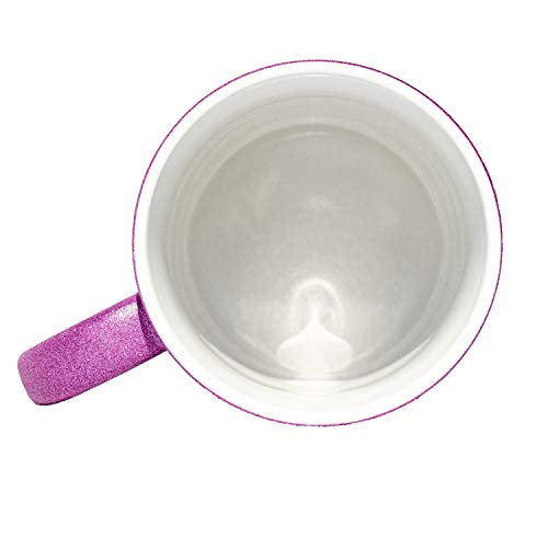 Glitzer Tasse mit Spruch Ich hasse Menschen | Lila | Einhorn | 330ml | doppelseitig bedruckt | Lustige Einhorntasse als witzige Geschenkidee zu Weihnachten für beste Freundin oder Kollegin