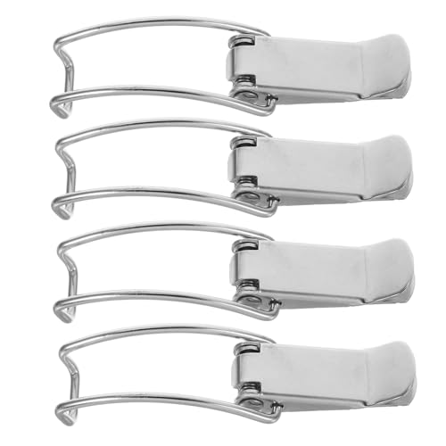 KALLORY Stainless Steel Latch Buckles Right Angle Box Clasp Duckbill Design for Toolboxes Luggage Locking Hardware