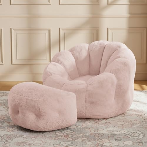 NUMDER Pink Flower Bean Bag