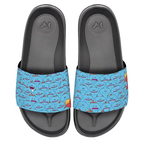 Popfunk Rick and Morty MeeSeeks Unisex Adult Slides Adjustable Flip Flop Sandals Officially Licensed Hypd Slydr Switch™
