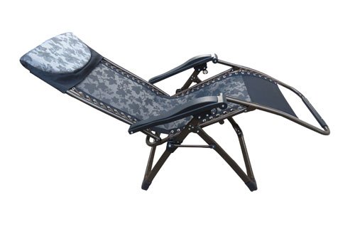 Image of AMAZE Folding Zero Gravity Reclining Chair with Easy Push Back Feature to Relax; Pool Lounger| Patio Garden | Balcony| Camping| Trekking| Outing Chair-3C Grey (with Cup Holder Tray) a