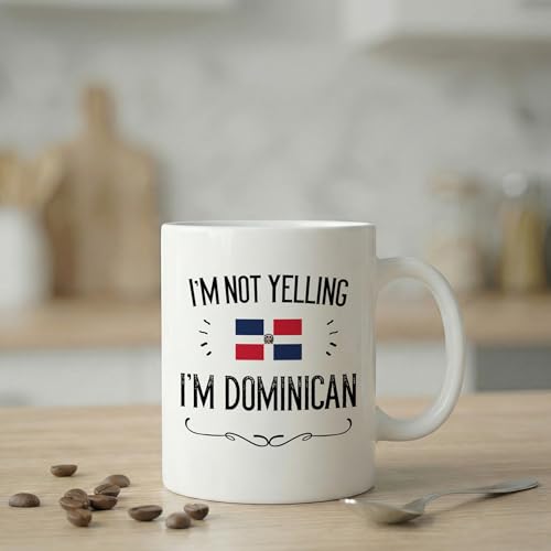 Taza de cerámica 11 oz con diseño bandera Dominicana miniatura 6