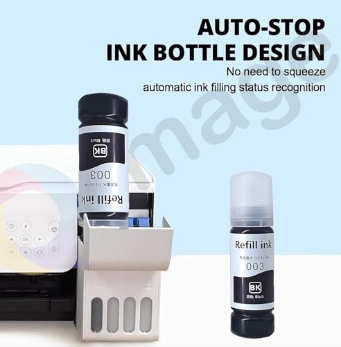 003 Black Refill Ink for Epson L3110, L3150, L3250, L3252 L3115, L3116, L3101, L3210, L3215, L3216, L3151, L3152, L3156, L5190 Printer (Pack of 2) - Image 2