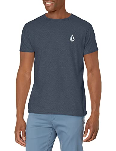 Volcom Blaquedout SS T-Shirt Homme Bleu Marine Chiné L