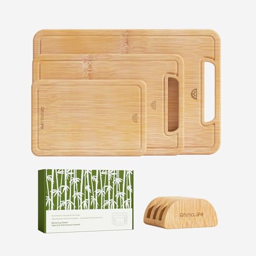 Organic Bamboo Cutting Board Set