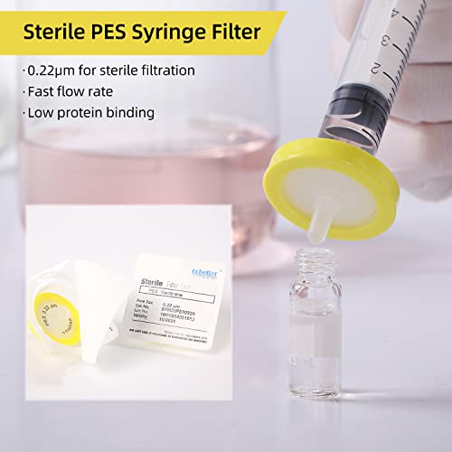 Cobetter SFMPES-2233S--10 Pack Syringe Filter Pes Hydrophilic Filtration Sterile Lab Filters 0.22Μm Pore Size 33Mm Membrane Diameter Individually Packed thumb #3