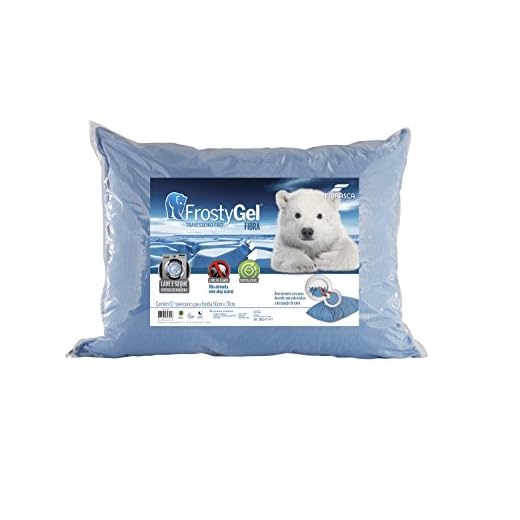 Travesseiro Frostygel, Fibra Enchimento, 50x70 cm, Azul, Fibrasca