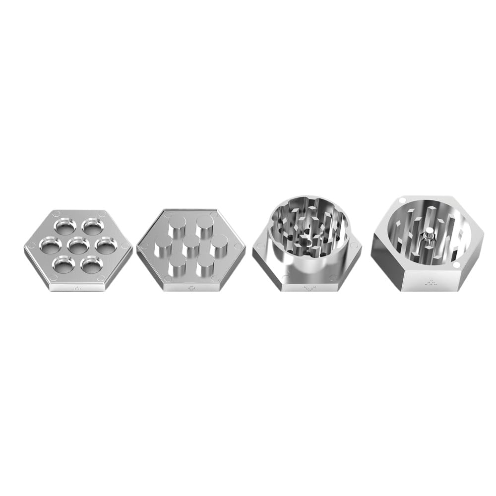 Nectar Nachfüll-Rig – The Grinder Section | 2 Jahre Garantie Lebensmittelqualität Aluminium Grind and Go Füllstation für Nektar Hex Dosierkapseln (Teile 3 bis 6)