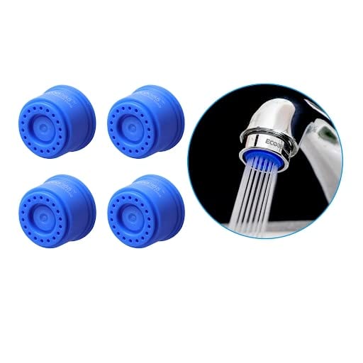 ECO365 Neosystek Neo005 Plastic Kitchen Water Saving Aerator Tap Filter (Blue, 3 LPM, Pack of 4)