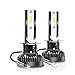 SANON Phare de Voiture 2Pcs Cob H1 32000Lm 800W Kit de Phare de Voiture Led Ampoules Turbo Hi/Lo 6000K