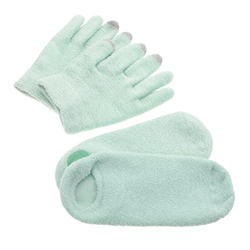 NOLITOY Moisturizing Foot Mask Gloves Gel Mitts Socks Set for Women Treatment Dry Skin Soothing Random Style