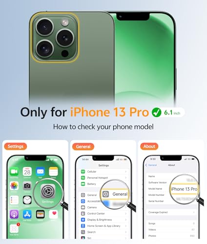 Image of FNTCASE for iPhone 13 Pro Case: [Compatible with Magsafe] Translucent Matte Cases with [Full Camera Protection] [Screen Protector] Military Grade Shockproof Protective Phone Cover - Green