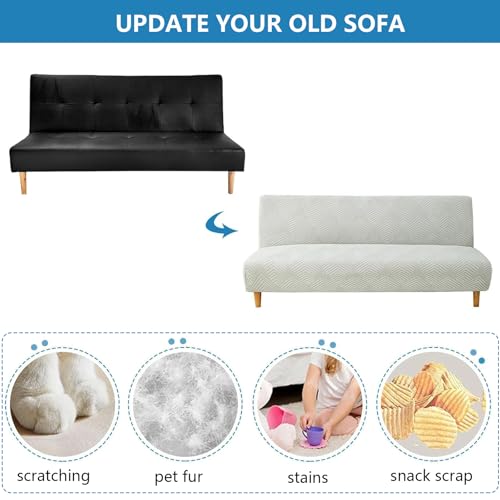 Housse de futon lavable verte pour protéger votre canapé-lit - 8