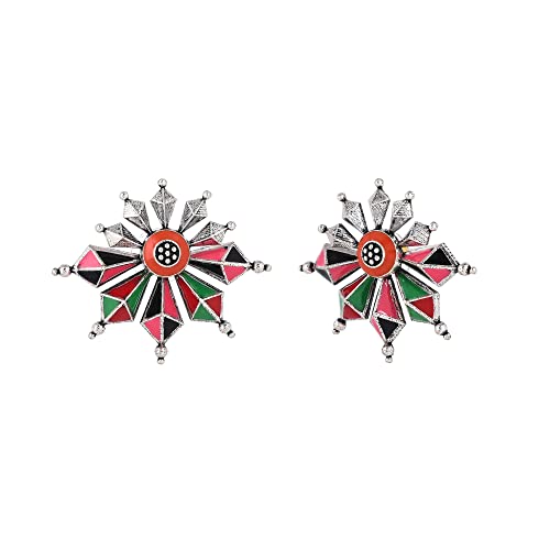 Folklore Enamel Edgy Earrings