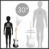 Ashthorpe 30-inch Beginner Electric Guitar Kit with Amplifier (Black), Basic Starter Package w/Gig Bag, Strings, Strap, Picks
