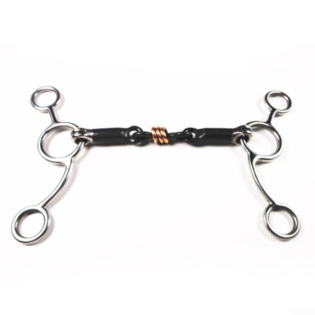 Morso per cavallo in acciaio e rame, morso per guancia completa, lunghezza 13 5 cm