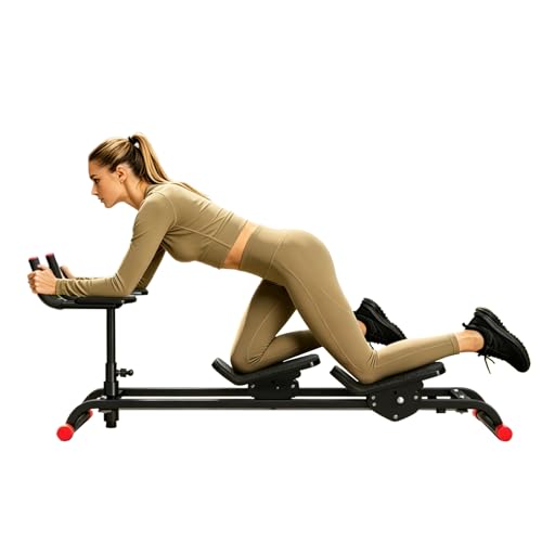 Spine Twist and Stretch Trainer Ab Machine Extended Track Ab Trainer Machine Low-Impact Home Gym Workout Equipment for Waist Toning Leg Stretchin Core Activation Abdominal Trainer (Black 49.4in)