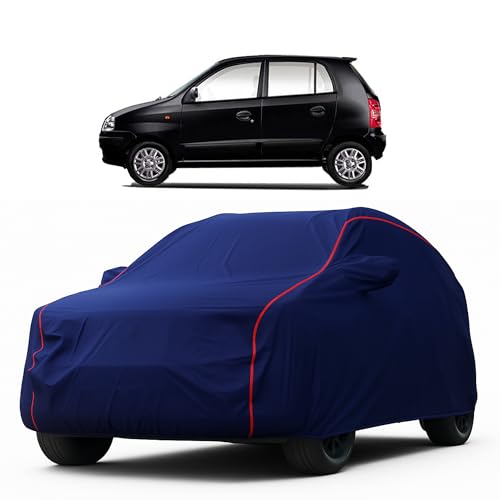 Image of Heavy-Duty Car Cover for Compatible with Hyundai Santro Xing (2003 to 2025 All Models) Deluxe Car Protection Cover - Waterproof & UV-Resistant All-Season Exterior Protection