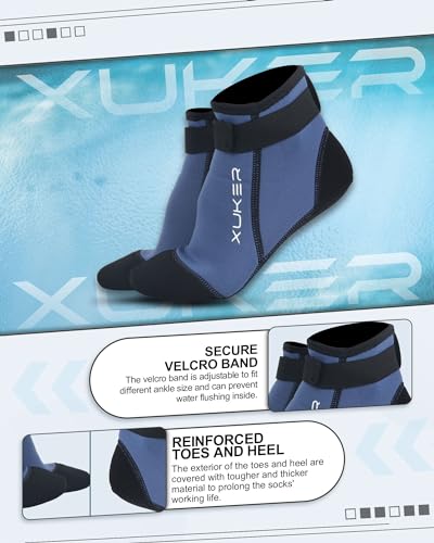 Image of XUKER 3mm Neoprene Water Socks for Beach Volleyball Sand Soccer Diving