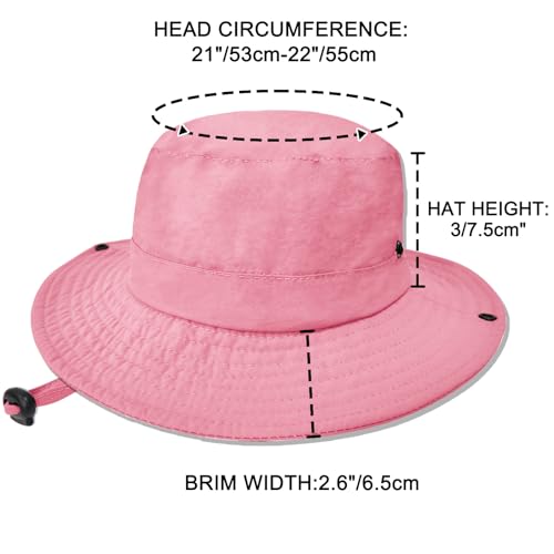 Image of Outdoor Kids Sun Hat UPF 50+ Quick Dry Foldable Bucket Hat Lightweight Adjustable Fishing Safari Hat for Girls and Boys