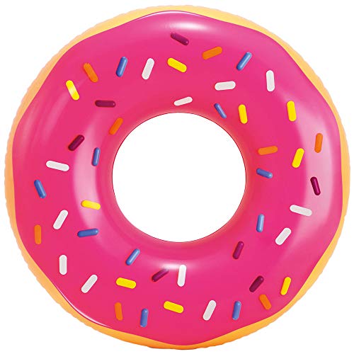 Intex 56256Np - Rueda Hinchable Intex, Flotador Donut, De Fresa, Ø99X25 Cm, Donut Hinchable Piscina, Hinchable Playa, Flotador Redondo, Hinchables Intex, Flotador Adulto, Multicolor