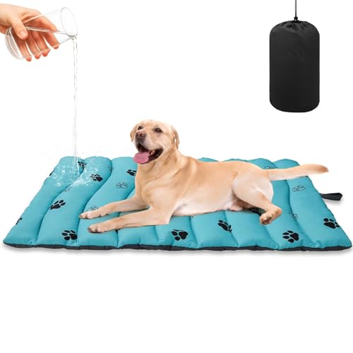BINGPET Outdoor Travel Dog Bed for Large/Medium Dogs,Portable Waterproof Camping Mat with Carry...