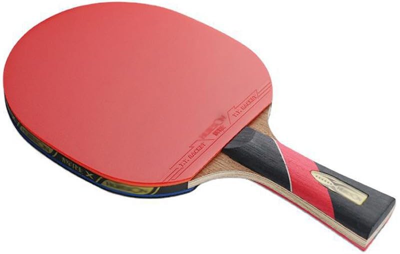 Ping-Pong-Schläger, Tischtennisschläger, Profi-Set mit Tragetasche, 5 Holz- + 2 Carbon-Blätter