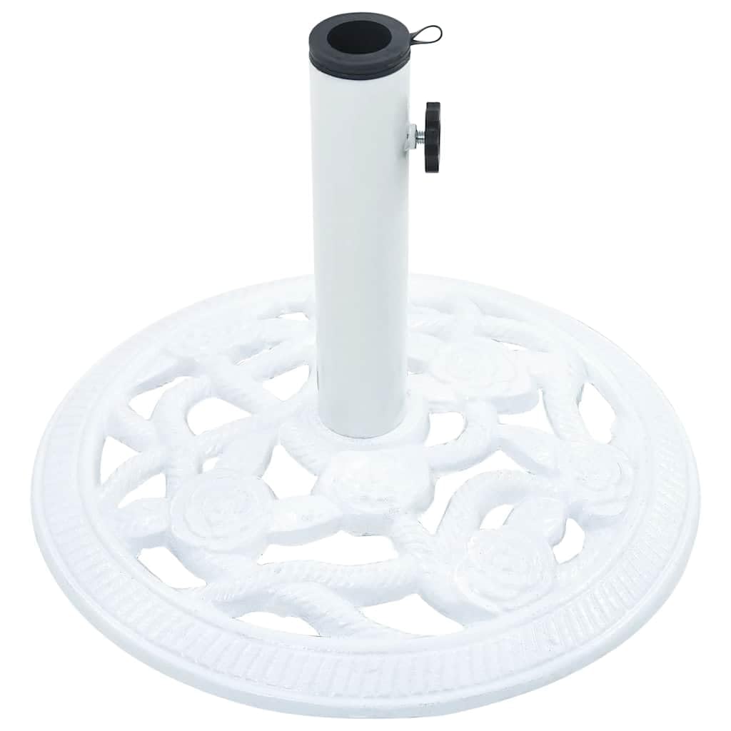Base de sombrilla (hierro fundido, 9 kg, 40 cm, para mástiles 35/38/48 mm, soporte para sombrilla resistente y estable con botón de sujeción ajustable para diámetros 32/34/38 mm, ahorro de