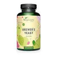 Bierhefe Brewers Yeast 2500 mg | Mit Biotin für gesunde Haut, Haare und Nägel | 100% natürlich ohne Zusatzstoffe| Laborgeprüft | Deutsche Produktion | 120 hochdosierte Kapseln | Vegan | Vegavero