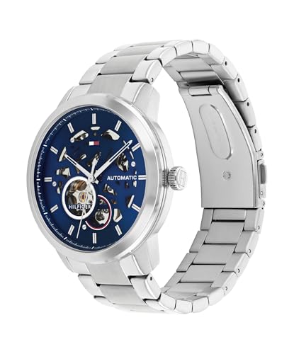 Image of Tommy Hilfiger Men's Automatic Stainless Steel Watch with Skeletal Dial