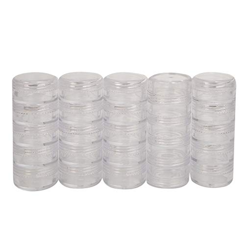 The Beadsmith Personality Case, Clear Plastic Bead Storage Case with 25 Removable and Stackable Jars - Image 4
