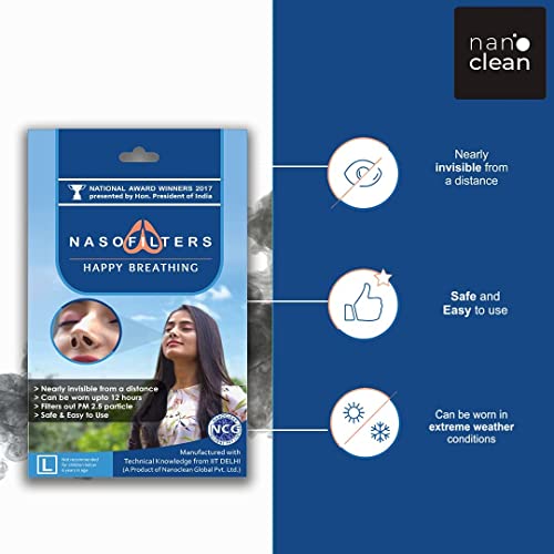 NANOCLEAN GLOBAL PVT. LTD. Nasofilters (Medium, Brown) Pack of 24 (Small)
