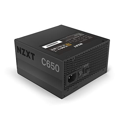 NZXT C650 - NP-C650M-EU - Alimentatore da 650 Watt - Certificato 80+ Gold - Controllo ibrido silenzioso della ventola - Cuscinetti fluidodinamici - Design modulare - Alimentatore da gioco ATX