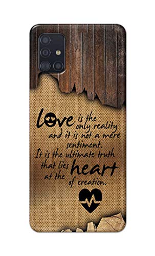 Image of PRINTFIDAA Love is The Only Reality and It is Not Mere Sentiment Printed Designer Hard Case for Samsung Galaxy M31S Back Cover -(e) RPM1010